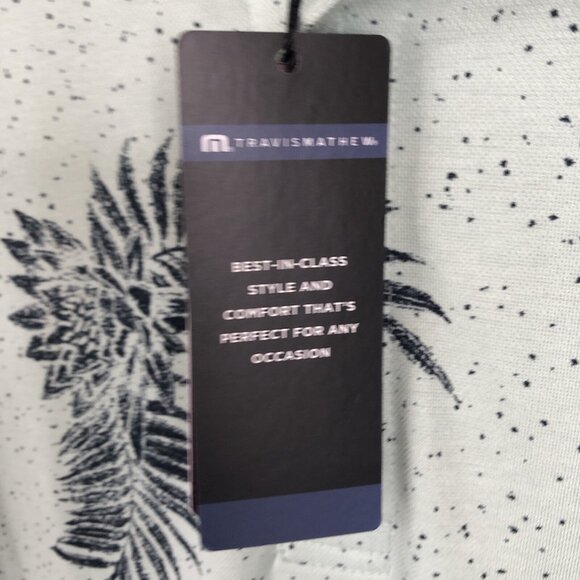 Travis Matthew Polo Shirt Mens XL Green Black Fern Performance Golf Fair Oak NEW - Picture 14 of 16